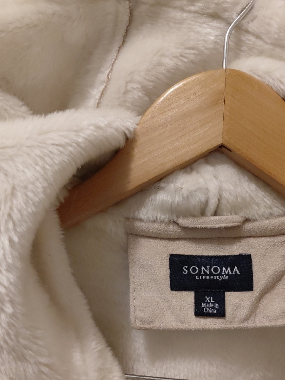Sonoma Cream Double-Breasted Hooded Coat - Picture 3 of 8